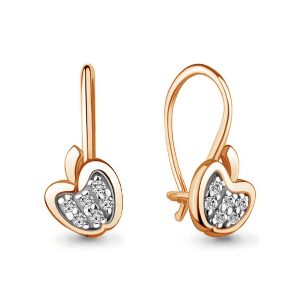 Серьги Аквамарин - Золото 375, Фианит (арт. 45054А.8)