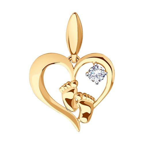 Подвеска SOKOLOV - Золото 375, Фианит (арт. 034831-4)