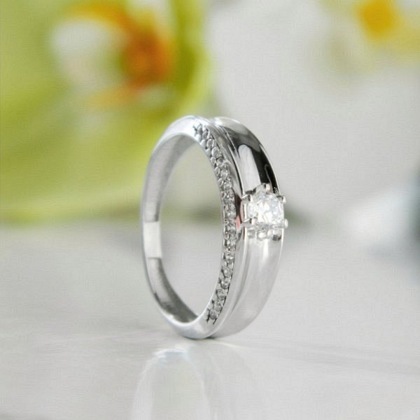 Кольцо Галатея - Серебро 925, Фианит (арт. 2975.1)