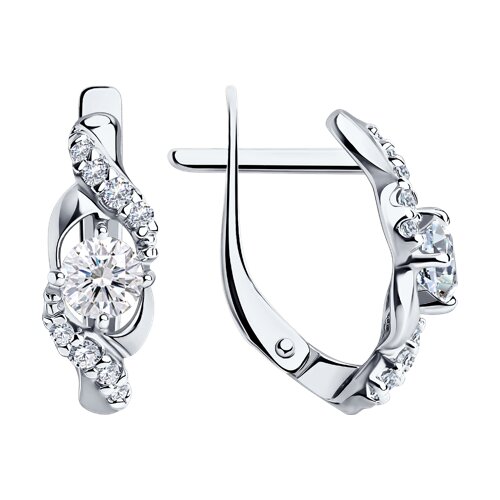 Серьги SOKOLOV - Серебро 925, Фианит (арт. 94022351)