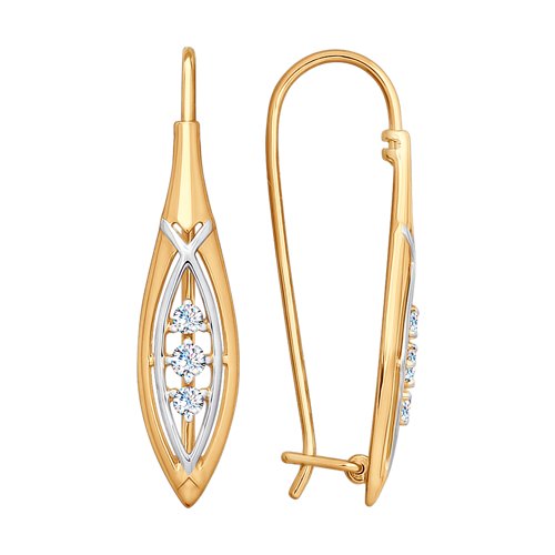 Серьги SOKOLOV - Золото 375, Фианит (арт. 028012-4)