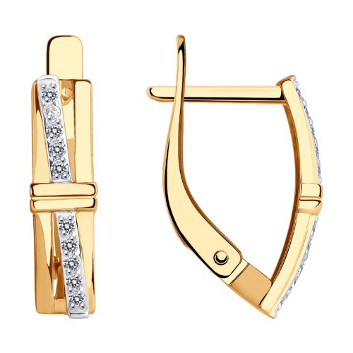 Серьги SOKOLOV - Золото 585, Фианит (арт. 029245)