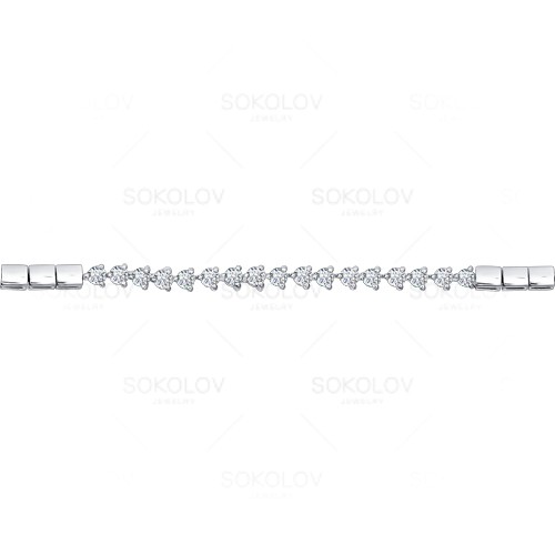 Браслет SOKOLOV - Золото 585, Фианит (арт. 050796)