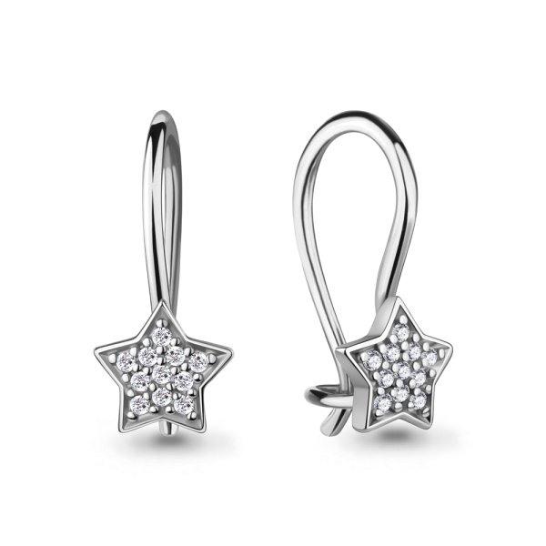 Серьги Аквамарин - Серебро 925, Фианит (арт. 490029.5)