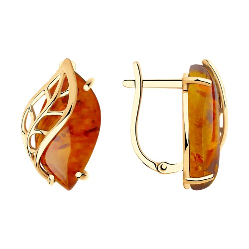 Серьги SOKOLOV - Золото 375, Янтарь (арт. 37726839)