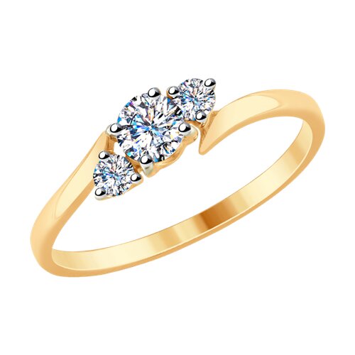 Кольцо SOKOLOV - Золото 375, Фианит (арт. 31-110-00094-1)