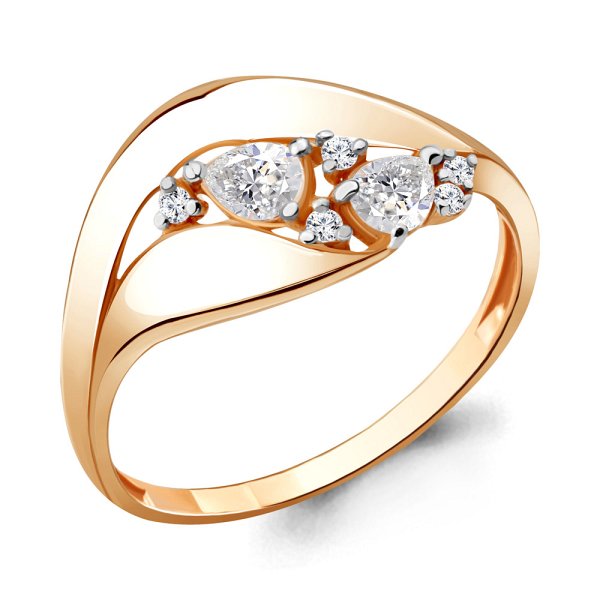 Кольцо Аквамарин - Золото 375, Фианит (арт. 64781А.8)