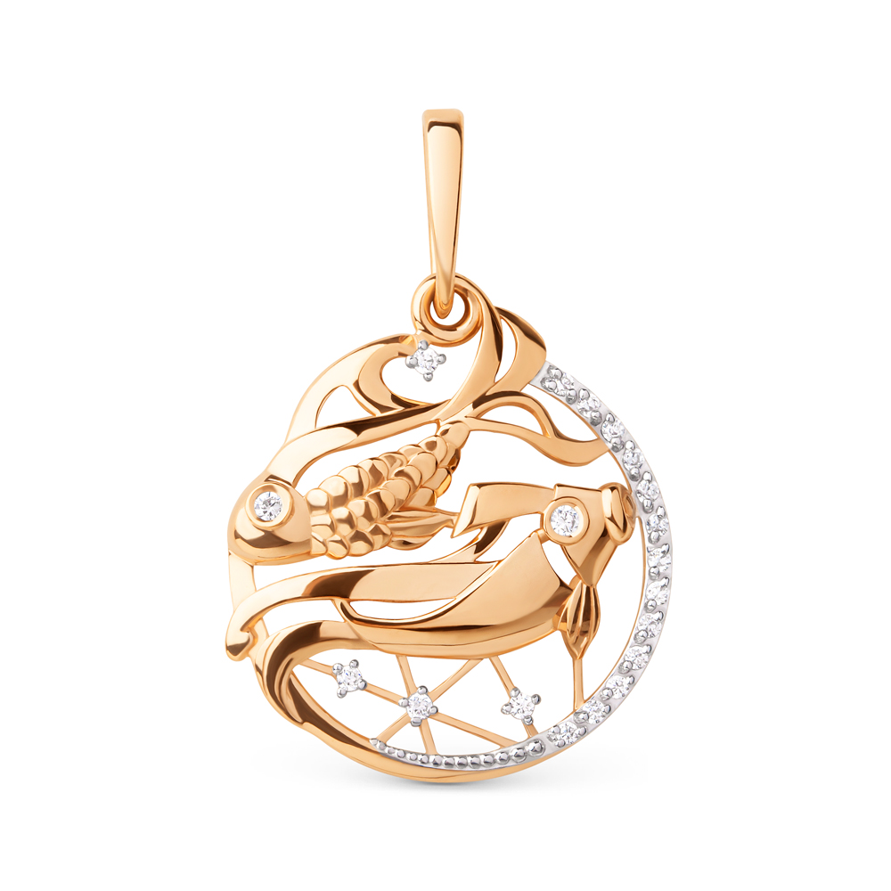 Подвеска ЮФ Династия - Золото 375, Фианит (арт. 101178-5102)