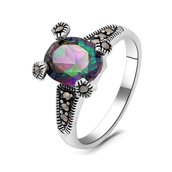 Кольцо Эвора - Серебро 925, Кварц, Марказит (арт. 656420)