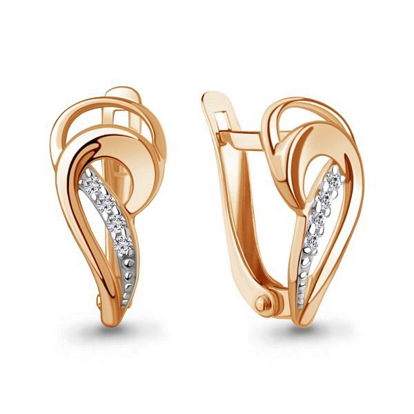 Серьги Аквамарин - Золото 375, Фианит (арт. 400260.8)