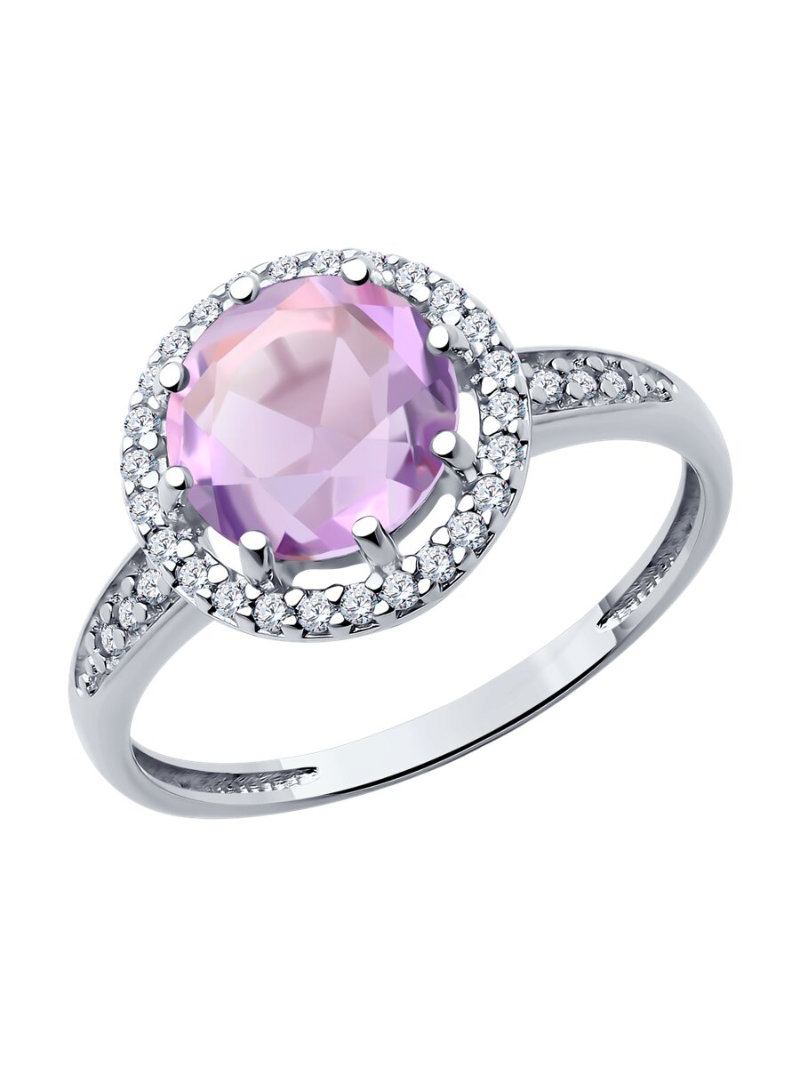 Кольцо Diamant - Серебро 925, Аметист, Фианит (арт. 94-310-02052-3)