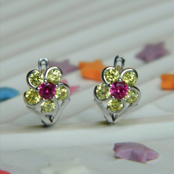 Серьги Галатея - Серебро 925, Фианит (арт. 3239.16)