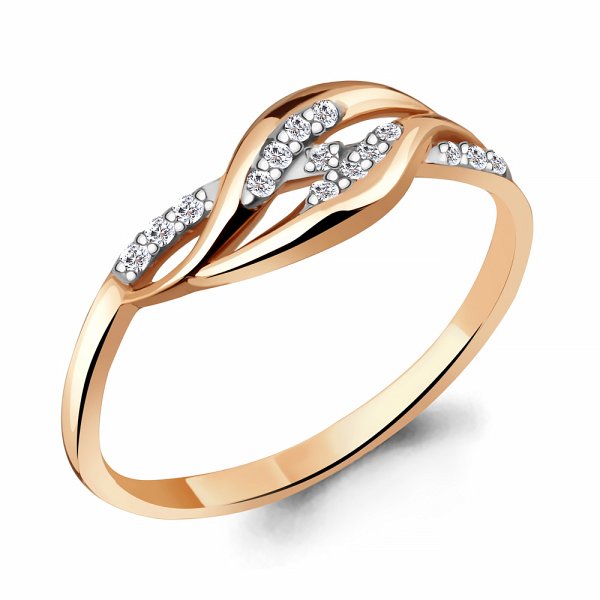 Кольцо Аквамарин - Золото 375, Фианит (арт. 62237А.8)