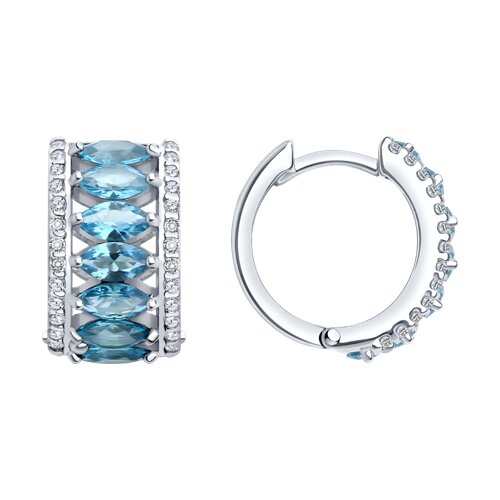 Серьги Diamant - Серебро 925, Синтетический ситалл , Фианит (арт. 94-320-02192-1)