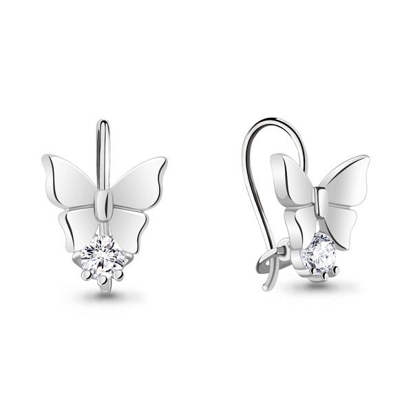 Серьги Аквамарин - Серебро 925, Фианит (арт. 48780А.5)