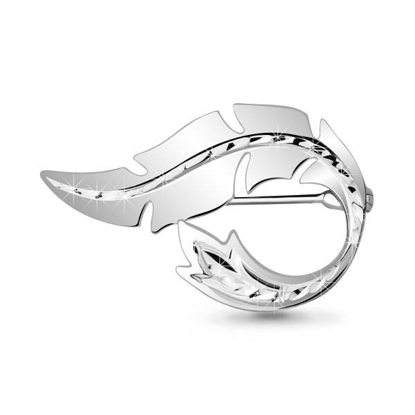 Брошь Аквамарин - Серебро 925 (арт. 72573.5)