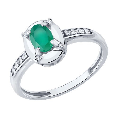 Кольцо SOKOLOV - Серебро 925, Агат, Фианит (арт. 92014855)