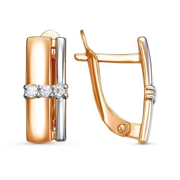 Серьги Красная пресня - Серебро 925, Фианит (арт. 33815239Д)