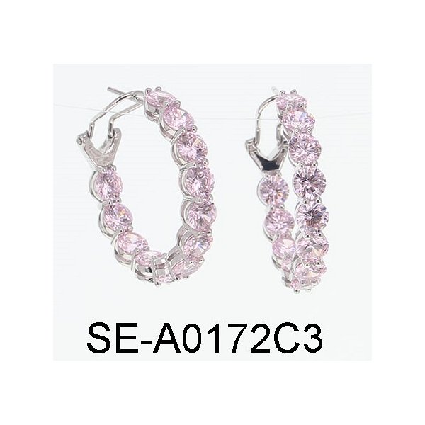 Серьги Фиделис - Серебро 925, Фианит (арт. SE-A0172-p)