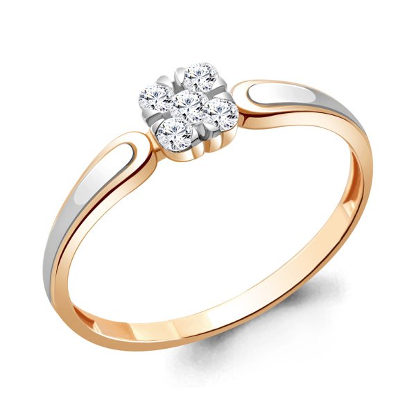 Кольцо Аквамарин - Золото 375, Фианит (арт. 68765А.8)