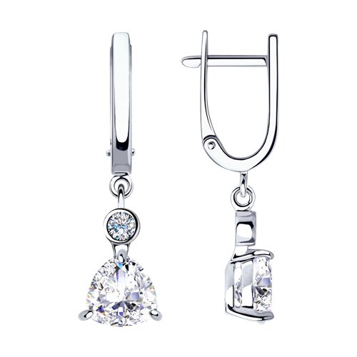 Серьги SOKOLOV - Серебро 925, Фианит (арт. 94023388)