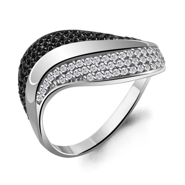 Кольцо Аквамарин - Серебро 925, Фианит (арт. 68955АЧ.5)