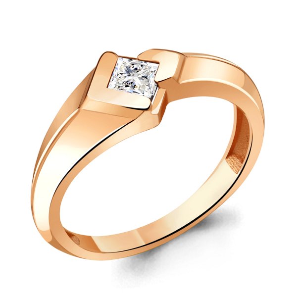 Кольцо Аквамарин - Серебро 925, Фианит (арт. 68831.6)