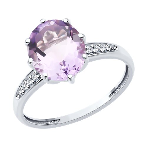 Кольцо Diamant - Серебро 925, Аметист, Фианит (арт. 94-310-02054-3)
