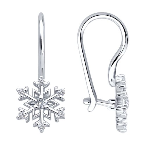 Серьги SOKOLOV - Серебро 925, Фианит (арт. 94027046)