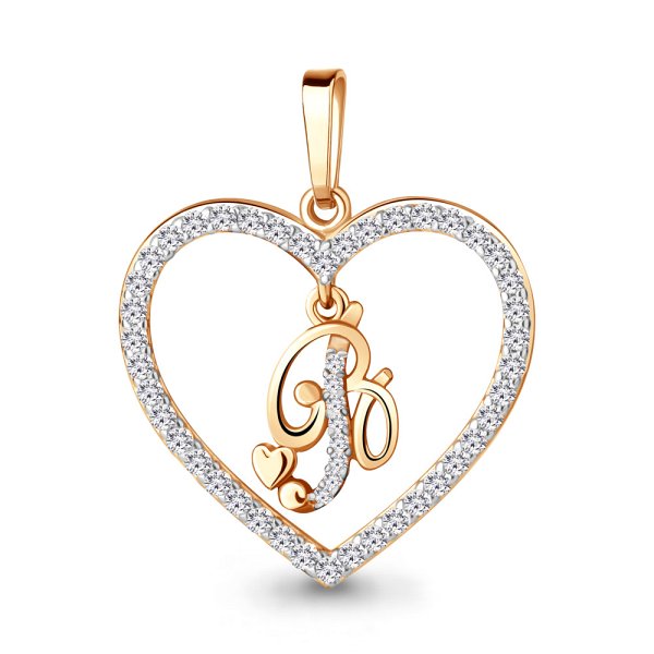 Подвеска Аквамарин - Серебро 925, Фианит (арт. 24684А.6)