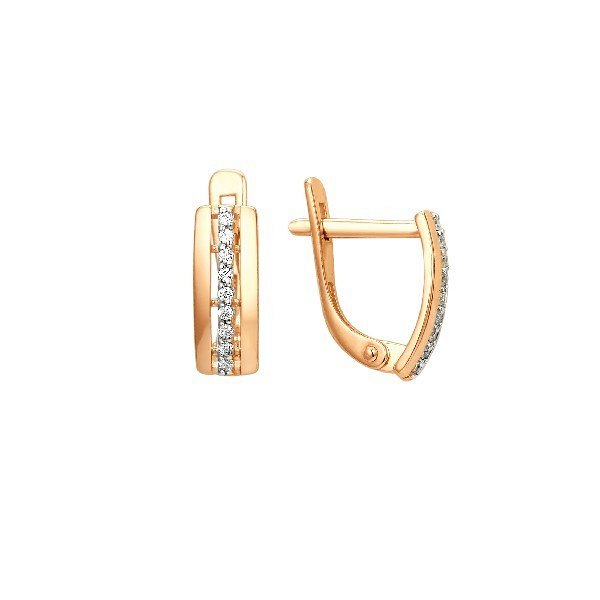 Серьги ЮФ Династия - Золото 375, Фианит (арт. 000532-5102)