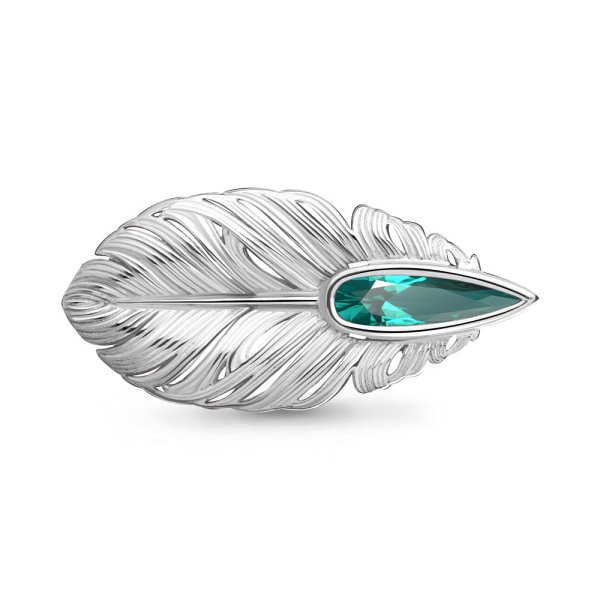 Брошь Аквамарин - Серебро 925, Синтетический турмалин (арт. 7741788.5)