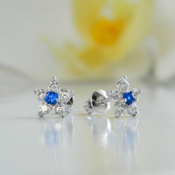 Серьги Галатея - Серебро 925, Фианит (арт. 3498.31)