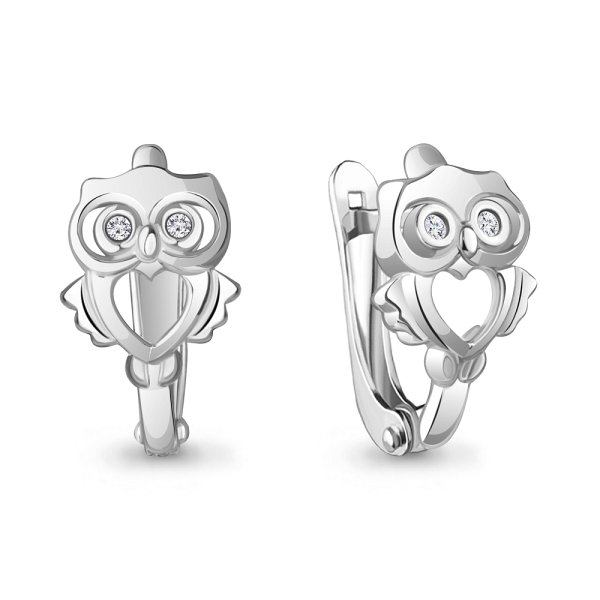 Серьги Аквамарин - Серебро 925, Фианит (арт. 49490А.5)