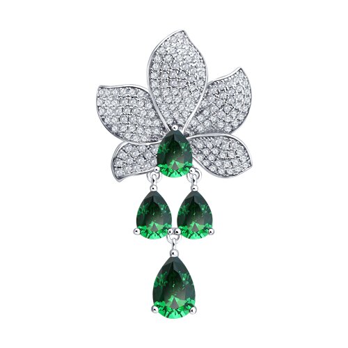 Подвеска SOKOLOV - Серебро 925, Фианит (арт. 94033401-91)