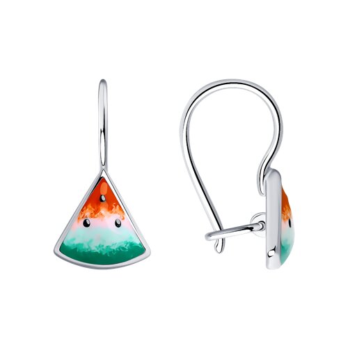 Серьги Diamant - Серебро 925, Эмаль (арт. 94-120-01532-1)