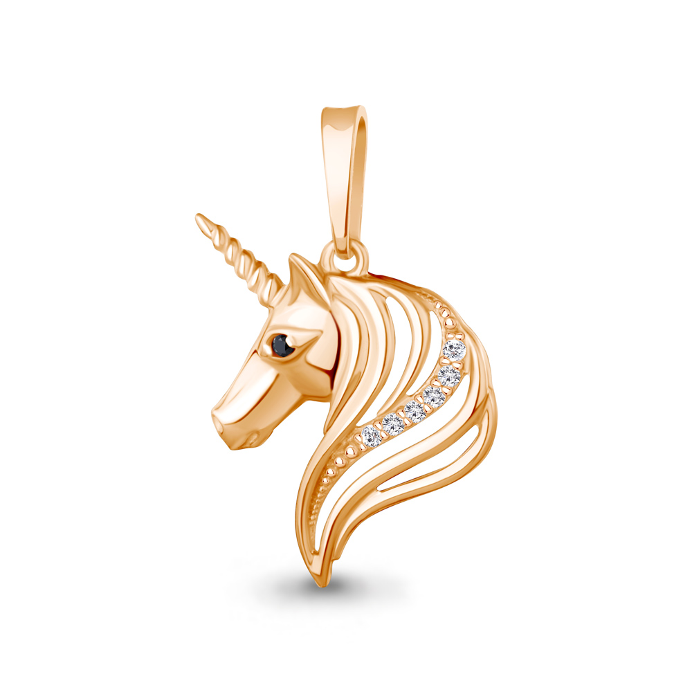 Подвеска Аквамарин - Серебро 925, Синтетический нанокристал, Фианит (арт. 24837АЧ.6)