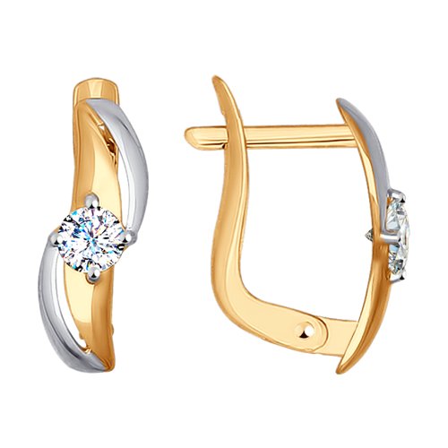 Серьги SOKOLOV - Золото 375, Фианит (арт. 027292-4)