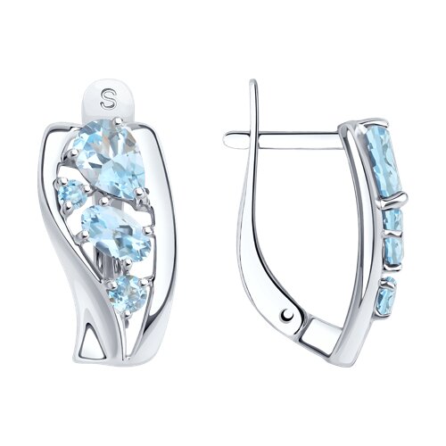 Серьги SOKOLOV - Серебро 925, Топаз (арт. 92021807)