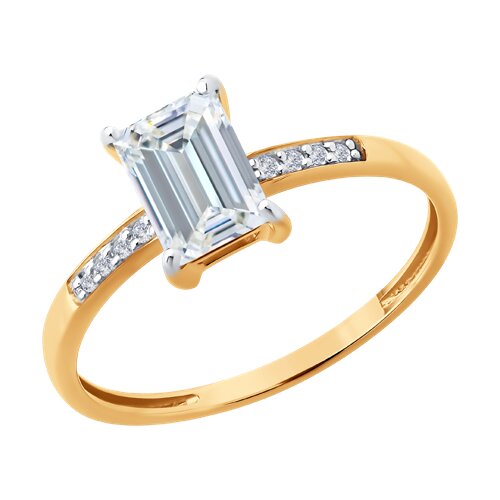 Кольцо SOKOLOV - Золото 585, Фианит (арт. 019570)