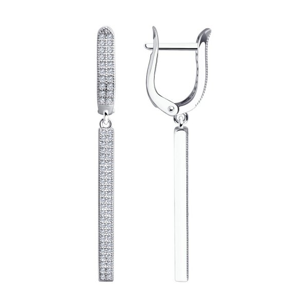 Серьги SOKOLOV - Серебро 925, Фианит (арт. 94026259-91)