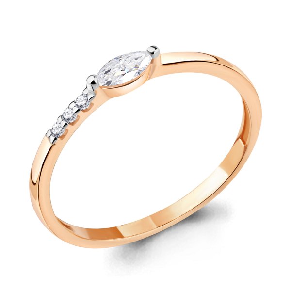 Кольцо Аквамарин - Серебро 925, Фианит (арт. 67134А.6)