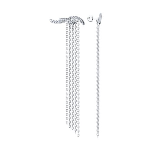 Серьги SOKOLOV - Серебро 925, Фианит (арт. 94025728)