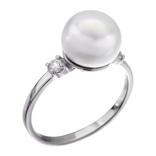 Кольцо Мастер Клио - Серебро 925, Жемчуг культивированный, Фианит (арт. 24К0574С)
