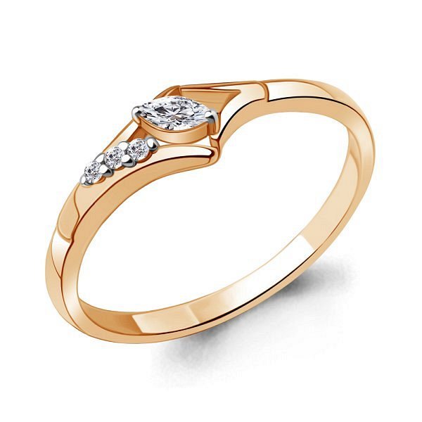 Кольцо Аквамарин - Серебро 925, Фианит (арт. 67422А.6)