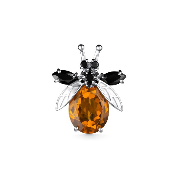 Брошь Дар - Серебро 925, Синтетический султанит, Фианит (арт. Бш-5128рс318216)