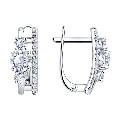 Серьги SOKOLOV - Золото 585, Фианит (арт. 0200990-3)