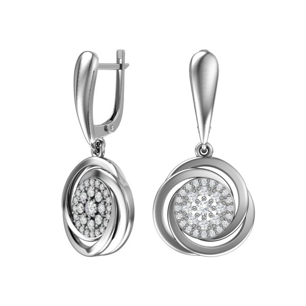 Серьги POKROVSKY - Серебро 925, Фианит (арт. 2101276-00775)