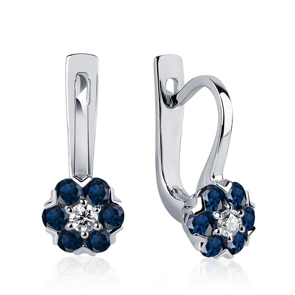 Серьги Platinum Lab. - Платина 950 (арт. ПС-247С-01)