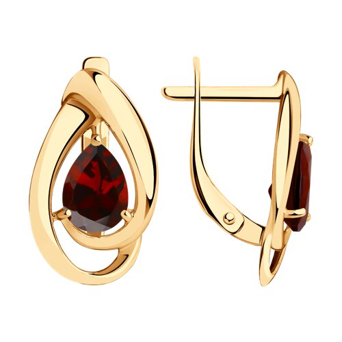 Серьги Diamant - Серебро 925, Гранат (арт. 93-320-00594-2)